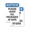 Signmission Please Leave All Packages At Gate, 5 in W x Rectangle, Vinyl Decal OS-2PACK-NS-D-57-V-17505 - alternate 1